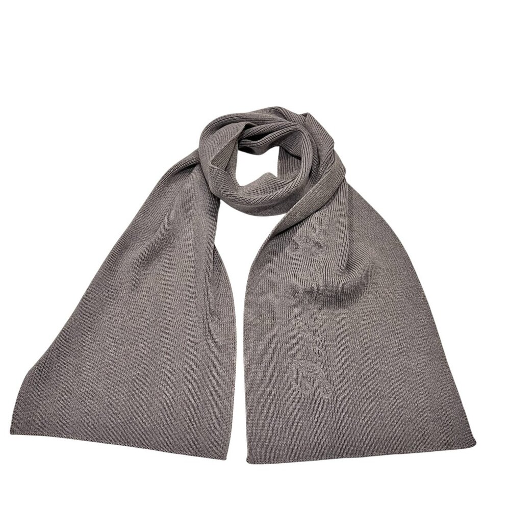 Dolce & Gabbana Gray Knit Scarf Unisex